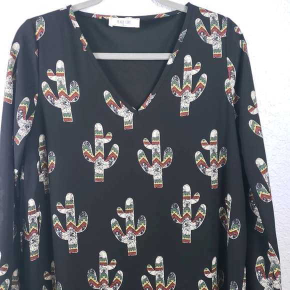 PEACH LOVE CALIFORNIA Cactus Western Print Dress - Picture 2 of 9